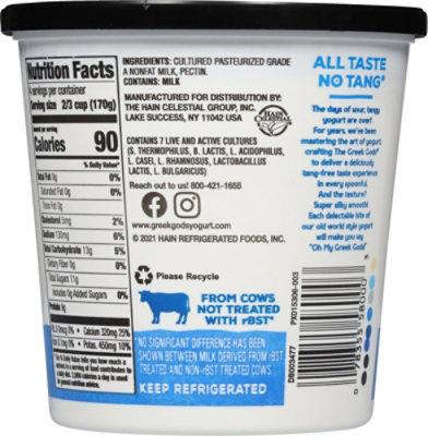 The Greek Gods Plain Nonfat Yogurt - 24 Oz - Image 6