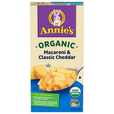 Annies Homegrown Macaroni & Cheese Organic Classic Mild Cheddar Box - 6 Oz - Image 1