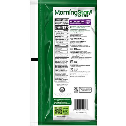 MorningStar Farms Veggie Burgers Plant Based Protein Spicy Black Bean 8 Count - 18.9 Oz  - Image 5