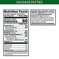 MorningStar Farms Meatless Sausage Patties Plant Based Protein Original 12 Count - 16 Oz  - Image 3