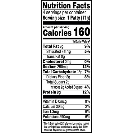 MorningStar Farms Meatless Chicken Patties Plant Based Protein Original 4 Count - 10 Oz - Image 3