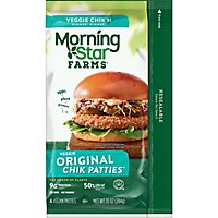 MorningStar Farms Meatless Chicken Patties Plant Based Protein Original 4 Count - 10 Oz - Image 2