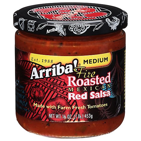 Arriba! Salsa Fire Roasted Mexican Red Medium Jar - 16 Oz