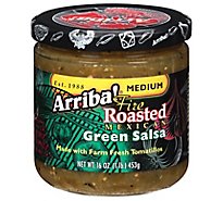 Arriba! Salsa Fire Roasted Mexican Green Medium Jar - 16 Oz