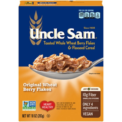 Uncle Sam Cereal Original Wheat Berry Flakes - 10 Oz - Image 2