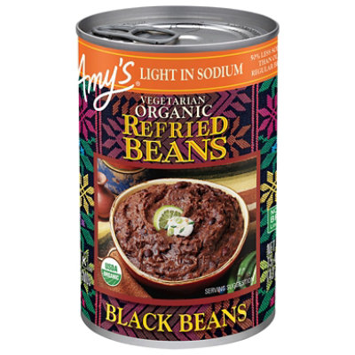 Amy's Light in Sodium Refried Black Beans - 15.4 Oz