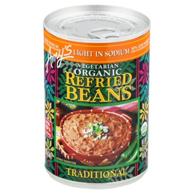 Amys Beans Refried Organic Light in Sodium Traditional Can - 15.4 Oz - Image 3