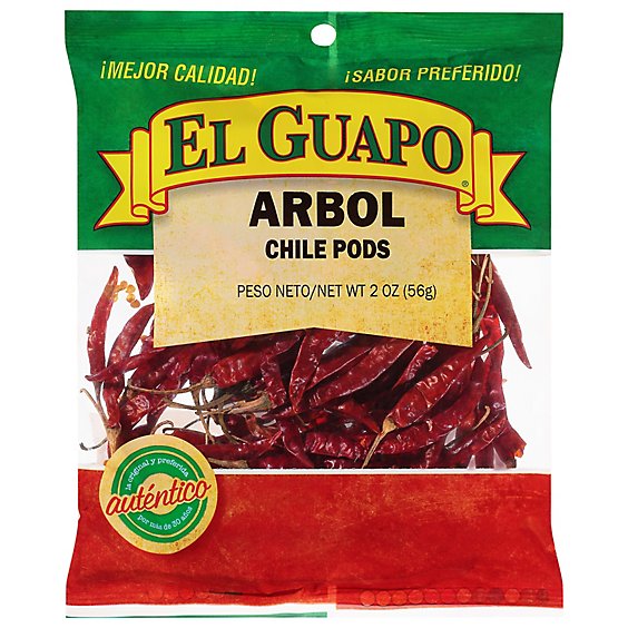 El Guapo Spice Chili De Arbol Wh - 2 Oz