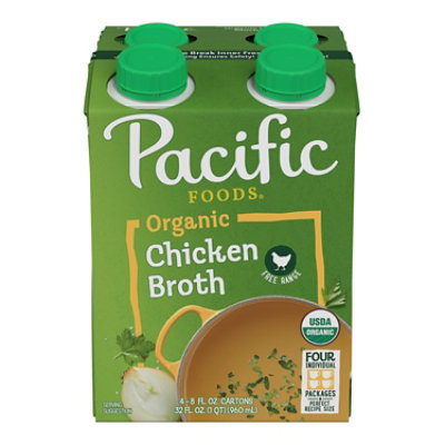 Pacific Foods Organic Free Range Chicken Broth - 4 Ct - 8 Fl Oz - Image 1