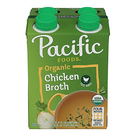Pacific Organic Broth Chicken Free Range - 4-8 Fl. Oz.