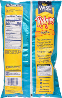 Wise Ridgies Original Potato Chip - 7.5 Oz - Image 6