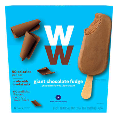 Weight Watchers Chocolate Fudge Ice Cream Giant Bar Pack - 6 Count - Image 1