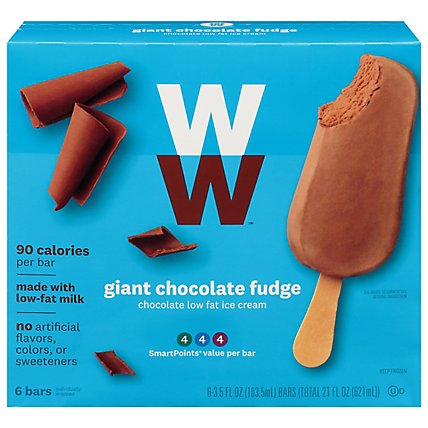 Weight Watchers Chocolate Fudge Ice Cream Giant Bar - 6 Count - Image 1