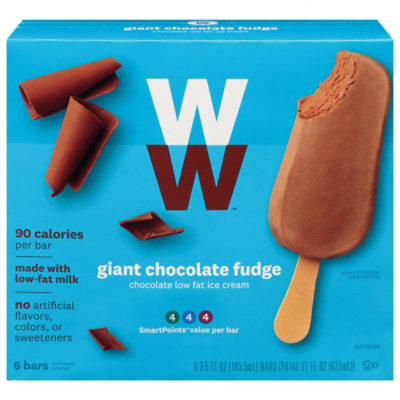 Weight Watchers Chocolate Fudge Ice Cream Giant Bar - 6 Count