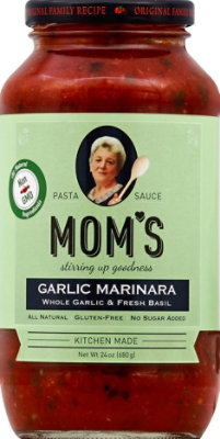 Moms Pasta Sauce Garlic Marinara Jar - 24 Oz - Image 2