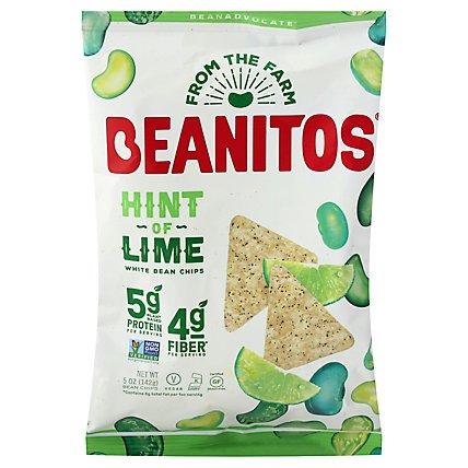 Beanitos Bean Chips White Hint of Lime - 5 Oz - Image 1
