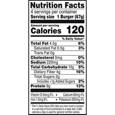 MorningStar Farms Veggie Burgers Spicy Black Bean Vegetarian 4 Count - 9.5 Oz - Image 8