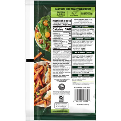 MorningStar Farms Veggie Burgers Plant Based Protein Grillers Original 4 Count - 9 Oz - Image 7