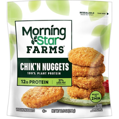 MorningStar Farms Meatless Chicken Nuggets Plant Based Protein Vegan Meat Original - 10.5 Oz - Image 6