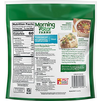 MorningStar Farms Veggie Meal Starters Crumbles Vegan Grillers Original - 12 Oz - Image 6
