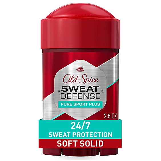Old Spice Sweat Defense Mens Antiperspirant & Deodorant Pure Sport Plus - 2.6 Oz