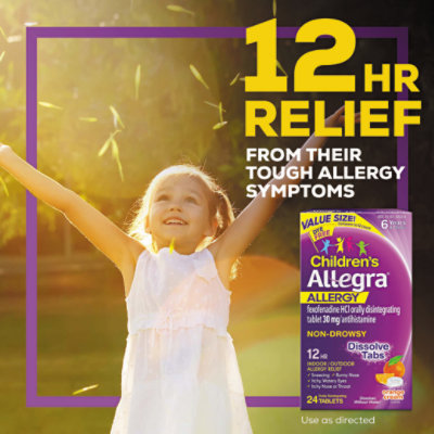 Allegra Allergy Childrens 12 Hour Non-Drowsy Tablets 30 mg - 24 Count - Image 6