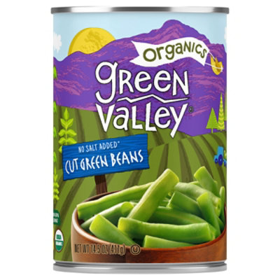 Green Valley Organic Green Beans Cut - 14.5 Oz - Image 1