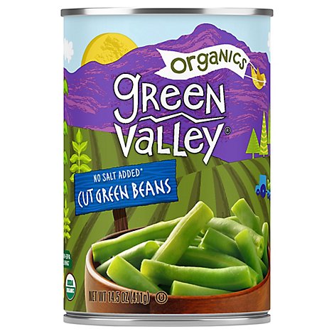 Green Valley Organic Green Beans Cut - 14.5 Oz