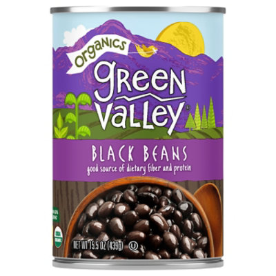 Green Valley Organics Beans Black Can - 15.5 Oz