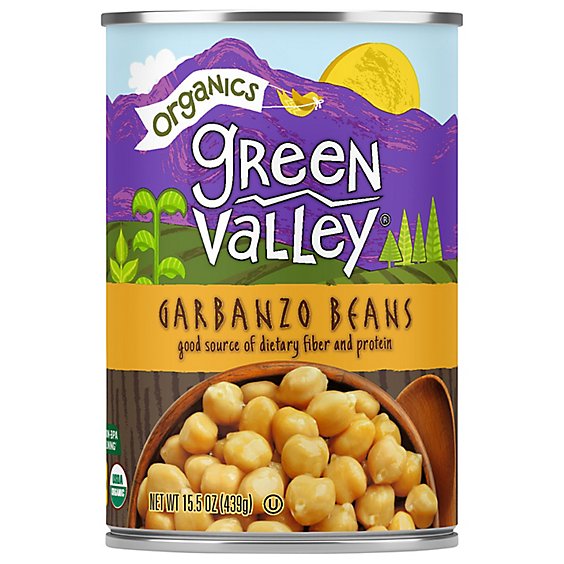 Green Valley Organics Beans Garbanzo Can - 15.5 Oz
