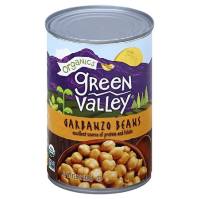 Green Valley Organics Beans Garbanzo Can - 15.5 Oz