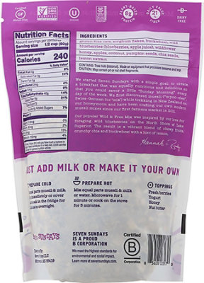 Seven Sundays Muesli Blueberry Chia Buckwheat - 12 Oz - Image 6