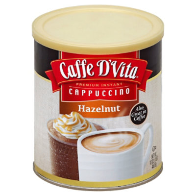 Caffe DVita Cappuccino Premium Instant Hazelnut - 16 Oz