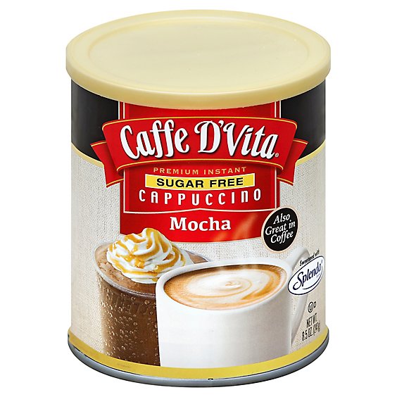 Caffe DVita Cappuccino Premium Instant Sugar Free Mocha - 8.5 Oz