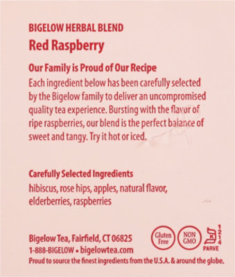 Bigelow Tea Bags Herb Red Raspberry 20 Count - 1.18 Oz - Image 3