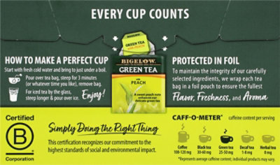 Bigelow Green Tea with Peach - 20 Count - Image 7