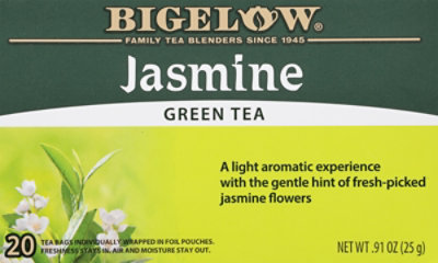 Bigelow Green Tea Bags Jasmine 20 Count - 0.91 Oz - Image 1