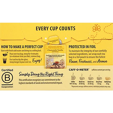 Bigelow Herbal Tea Caffeine Free Chamomile Vanilla and Honey - 20 Count - Image 5
