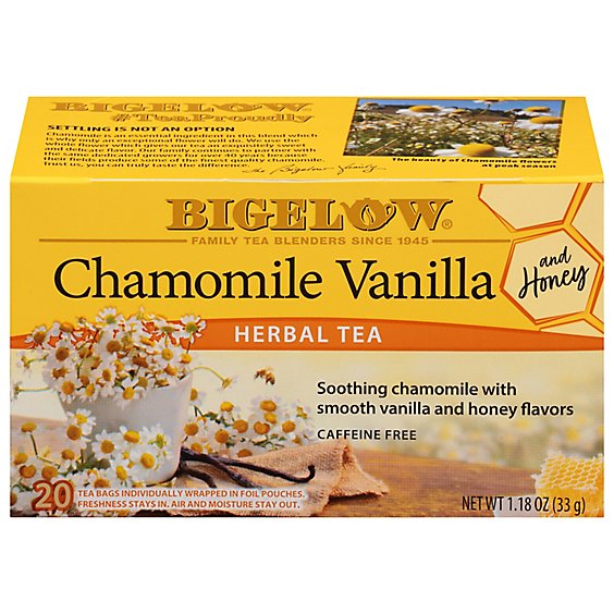 Bigelow Herbal Tea Caffeine Free Chamomile Vanilla and Honey - 20 Count