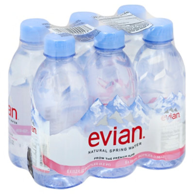 evian Spring Water Natural - 6-11.2 Fl. Oz. - Image 1