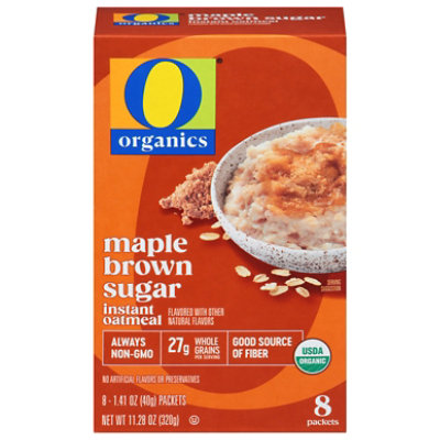 O Organics Oatmeal Instant Maple Brown Sugar - 8-1.41 Oz