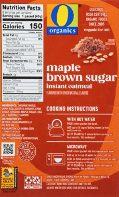 O Organics Oatmeal Instant Maple Brown Sugar - 8-1.41 Oz - Image 5