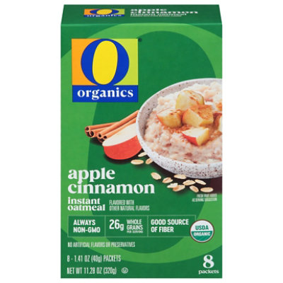 O Organics Oatmeal Instant Apple Cinnamon - 8-1.41 Oz - Image 1