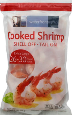 waterfront BISTRO Shrimp Cooked Large Tail On Frozen 26-30 Count - 2 Lb - Image 2