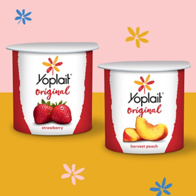 Yoplait Original Yogurt Low Fat Strawberry & Harvest Peach - 8-6 Oz - Image 3