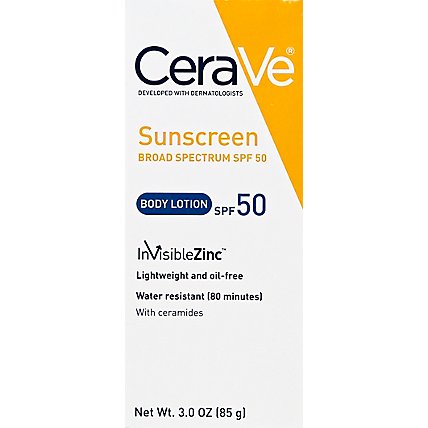 Cerave Sunscreen Body Lotion Spf50 - 3 Oz - Image 2