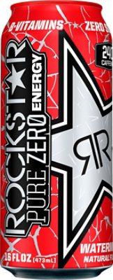 Rockstar Pure Zero Energy Drink Watermelon - 16 Fl. Oz. - Image 2