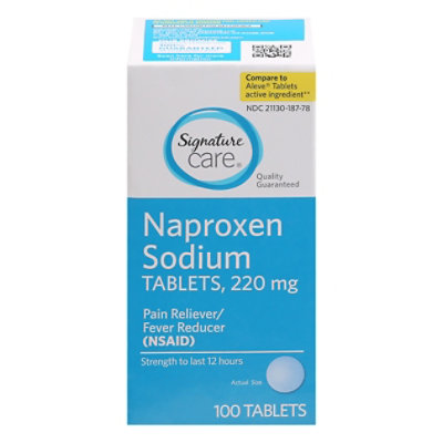 Signature Care Naproxen Sodium 220mg Rain Reliever Fever Reducer NSAID Tablet - 100 Count - Image 4