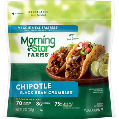 MorningStar Farms Meal Starters Chipotle Black Bean Vegan Plant Based Protein - 12 Oz - Image 5