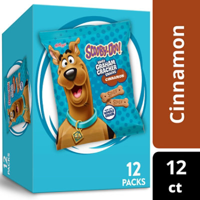 Kellogg's SCOOBY-DOO! Cinnamon Baked Graham Cracker Snacks 12 Count - 12 Oz